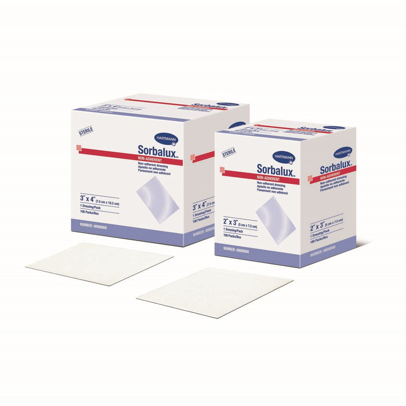 Hartmann Sorbalux Non-Adherent Dressing (Sterile) 3" x 4" Meridian Medical Supply Hartmann Sorbalux Non-Adherent Dressing (Sterile) 3" x 4" Meridian Medical Supply