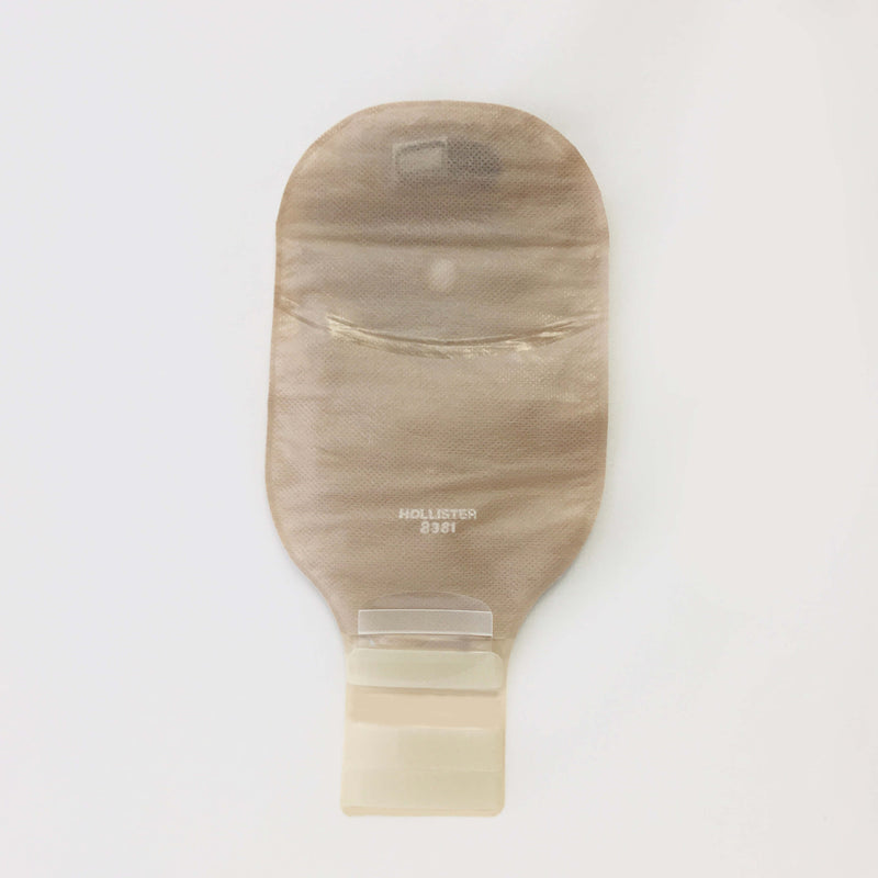 Premier One-Piece Drainable Ostomy Pouch Beige with FlexWear Flat Barrier (with Viewing Option)