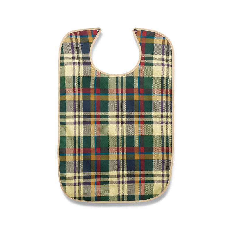 Tartan Print Snap Closure Clothing Protectors