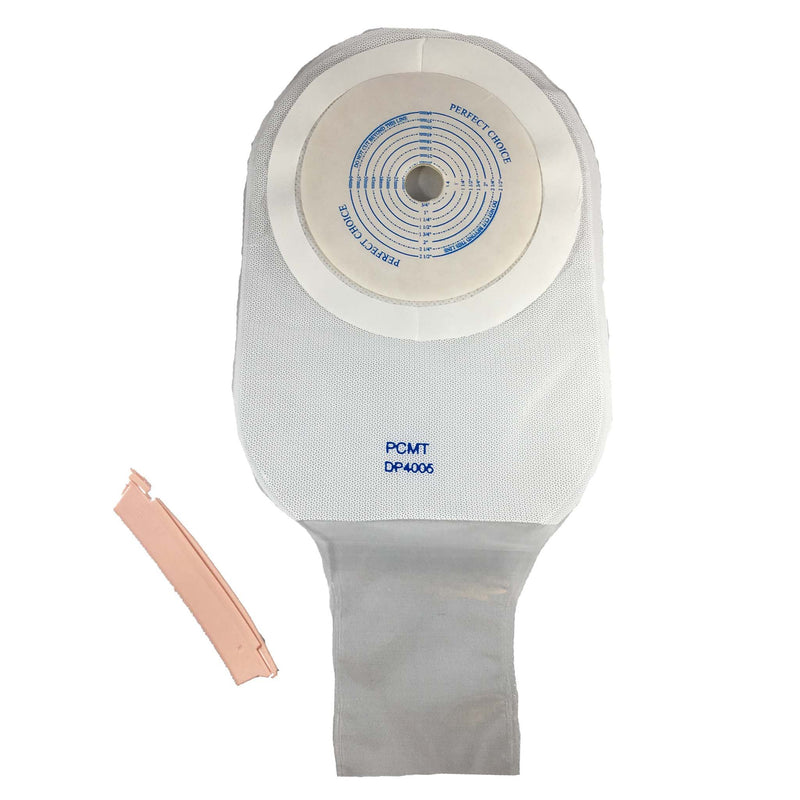 One-Piece Cut-to-Fit Drainable Ostomy Pouch (Transparent)