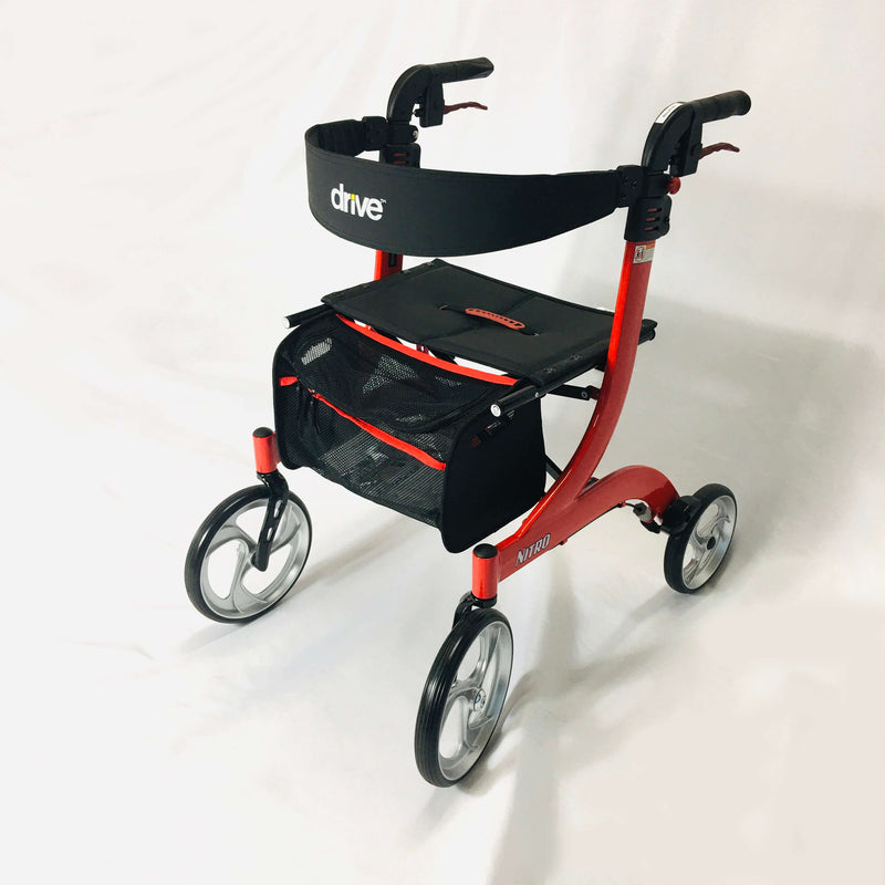 Nitro Aluminum Rollator, 10" Casters by Drive™
