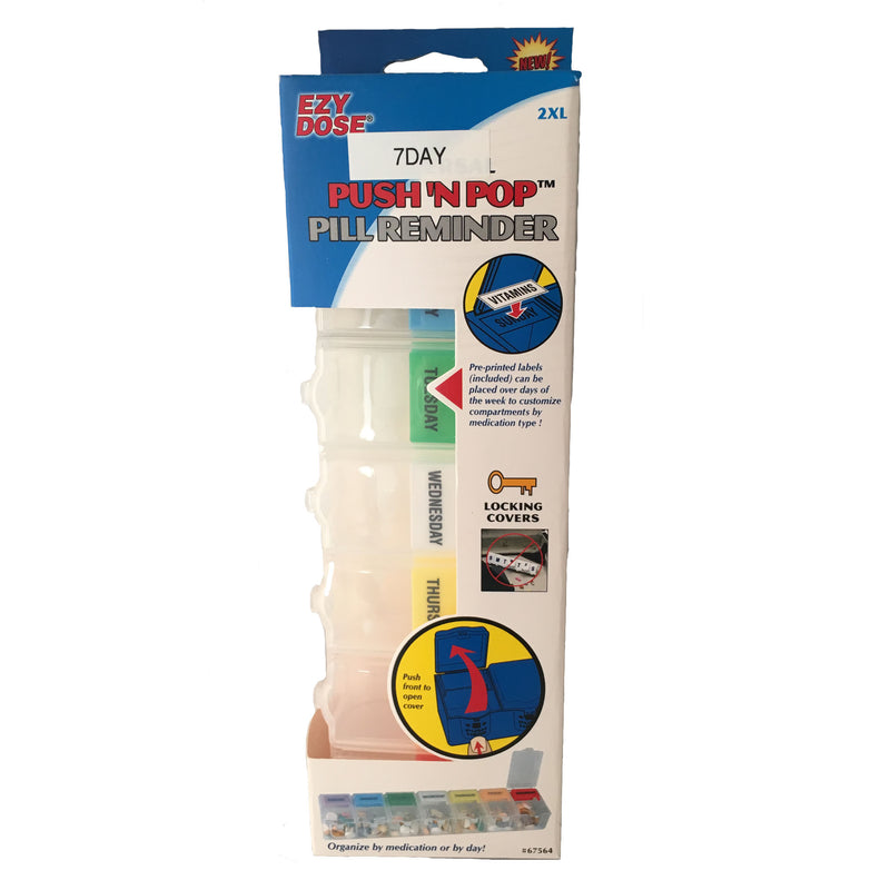Push 'N Pop Pill Box Reminder