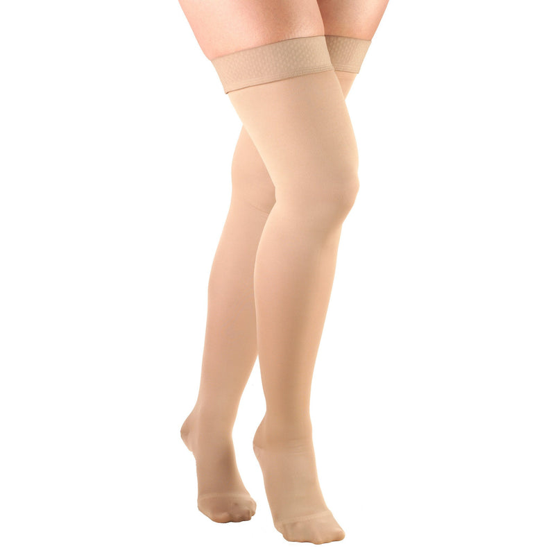 Women's OPAQUE Thigh High Compression Stockings,15-20mmHg,Beige 0374