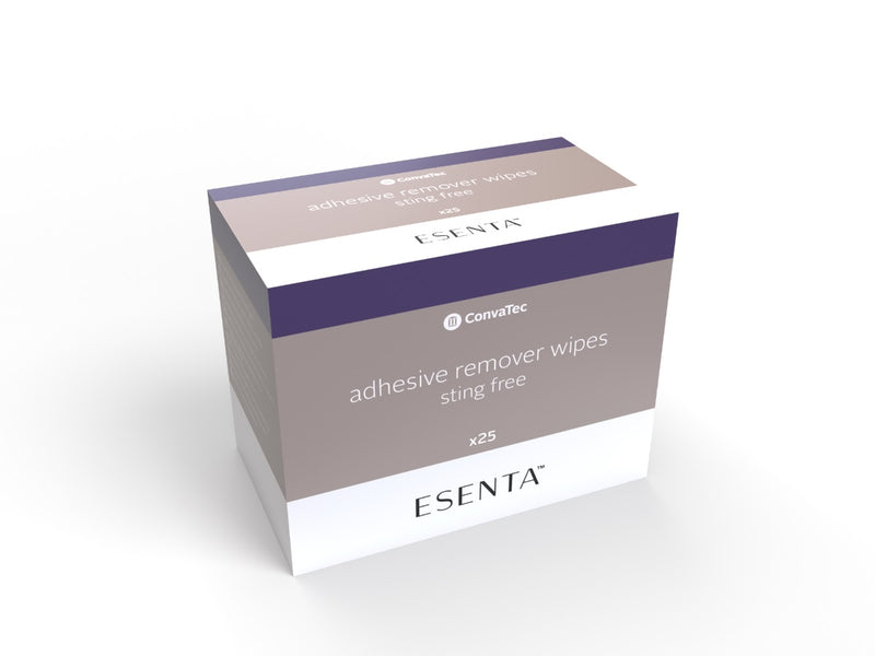 ConvaTec ESENTA Adhesive Remover Wipes — Sting-Free Silicone Formula ( 25 Count Box )