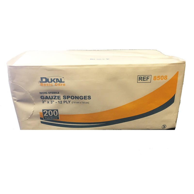 Basic Care Gauze Sponges (Non-Sterile) 3" X 3"