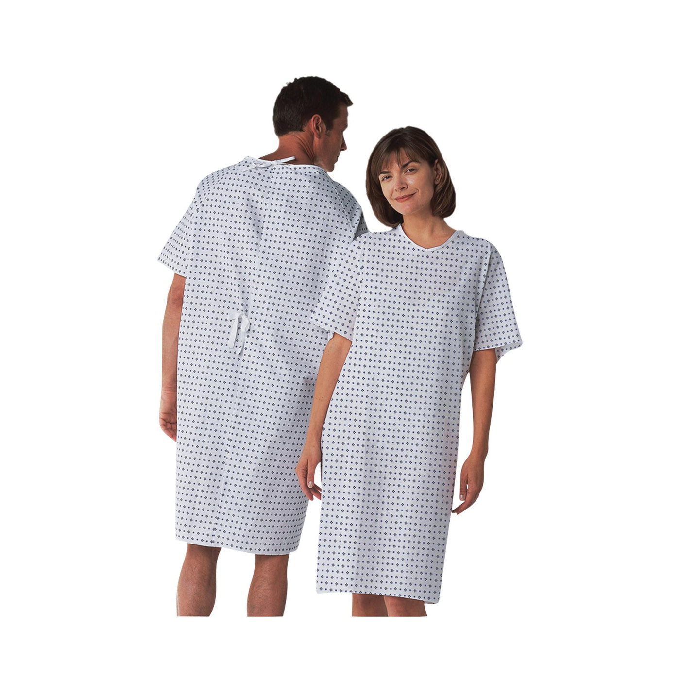 Overlap Back Tie Patient Gowns at Meridian Medical Supply