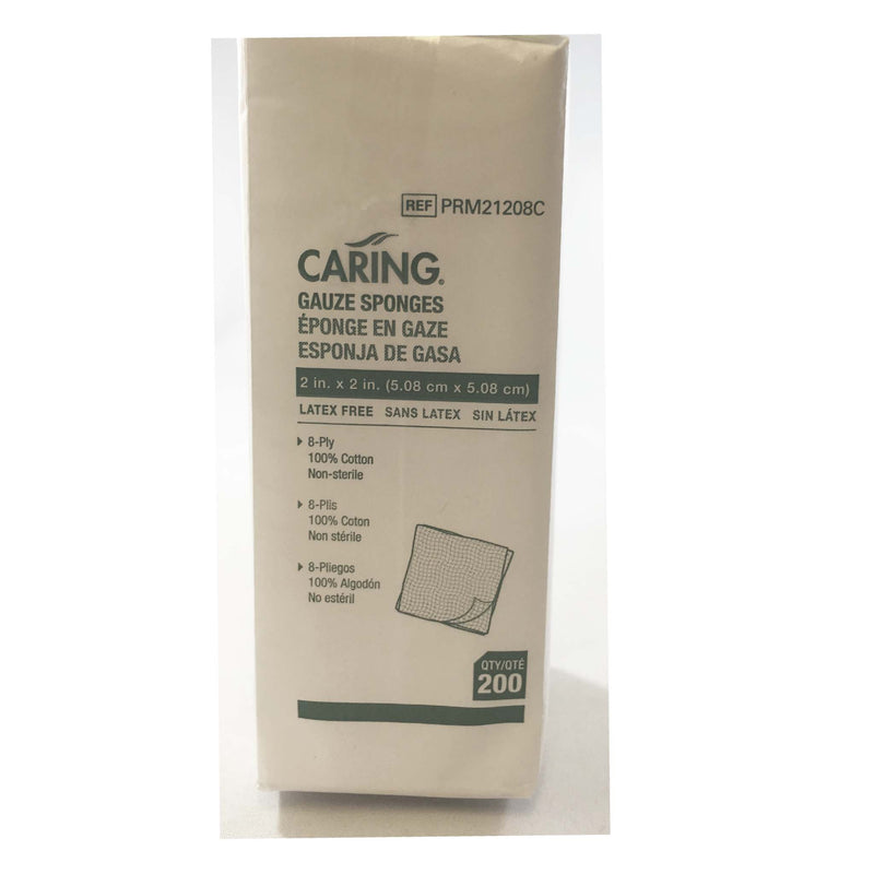 Caring Gauze Pads (Non-Sterile) 2" X 2"