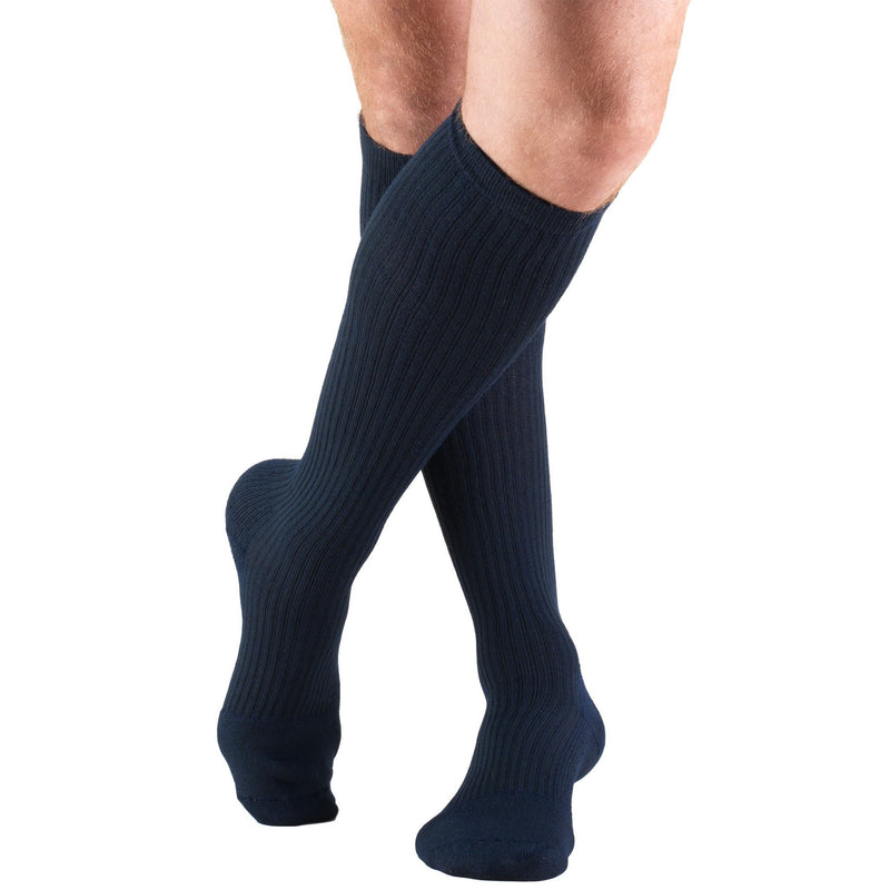 MEN'S KNEE CASUAL  STYLE COMPRESSION SOCKS, 15-20 MMHG, Navy, 1933