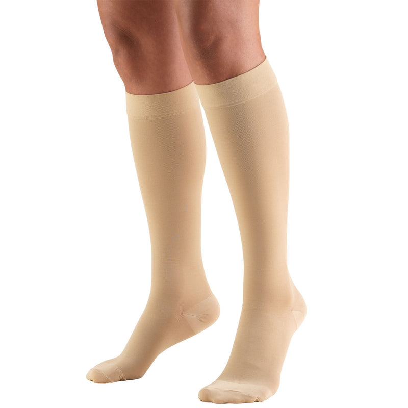 Women's Compression Thigh High Stockings, 15-20 mmHg, Sheer Beige