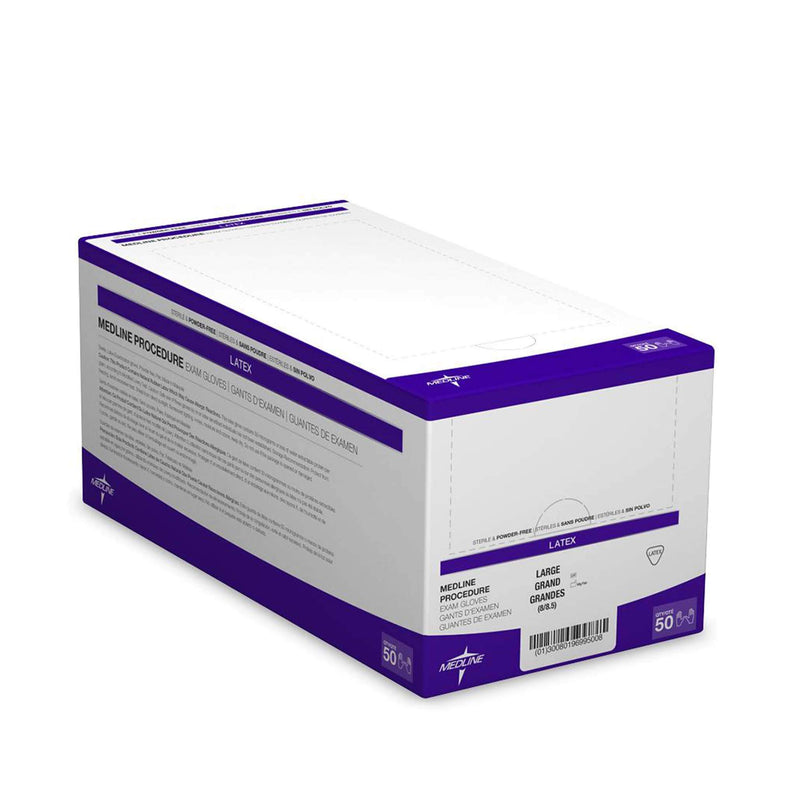 Meridia Powder Medline Sterile Powder-Free Latex Exam Gloves (Medium)Meridian Medical ...