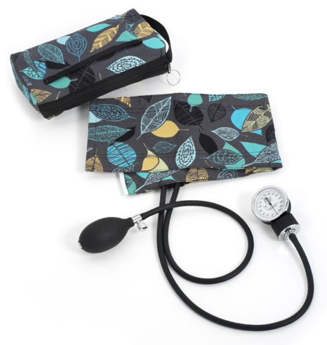 Premium Aneroid Sphygmomanometer with Carry Case (Leaves Gray)